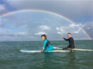 San Sebastian surf rainbow